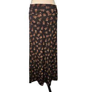 Lularoe Maxi Skirt or Dress Owl Print Black Multi ways to wear Women's sz XXS